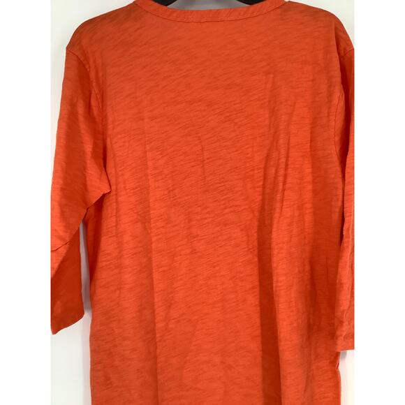 Mododoc Women's Large Orange Clay 3/4 Sleeve Favorite Tee Shirt Crew Neck O8-14 - Picture 7 of 9